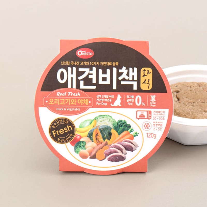

[Pet] Dog Rain Book Chinese Food 120 G Duck Meat And Vegetables