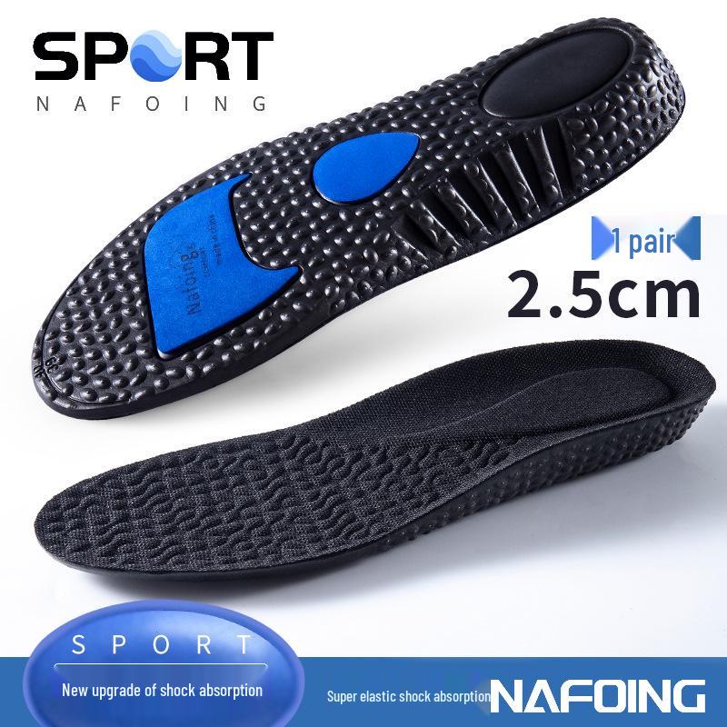 EVA Air Cushion Height Increasing Insoles: Soft, Breathable, Shock-Absorbing, Sweat-Wicking, Odor-Resistant for Men.