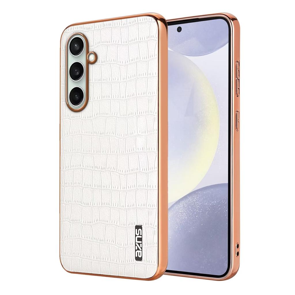 Plating Bumper Full Protected Leather Case for Samsung Galaxy S26 S25 Ultra Edge S24 S23 S22 Plus S21 FE A17 A37 A57 Phone Cover
