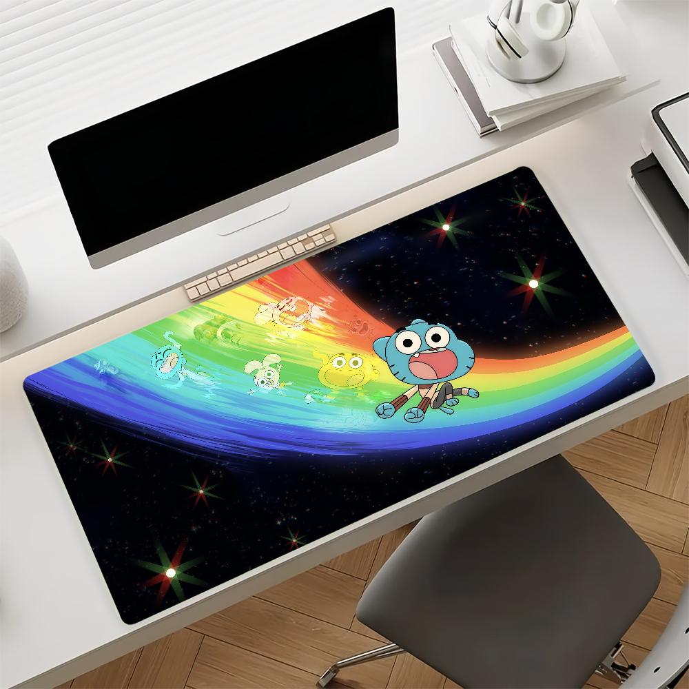 Cartoon AAmazing WWorld GGumballS Mouse Pad Nonslip Rubber Gamer Balance Computer Decoracion Deskmat Laptop Office Large SBD400x800x2mm