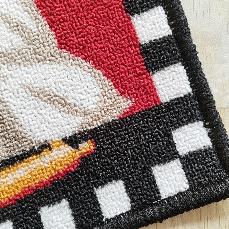 Red Absorbent Two-Piece Chef Kitchen Floor Mat - Machine Washable Carpet