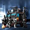 721pcs City Series Black Special Police Armored Vehicle Patrol Car Building Block Toy