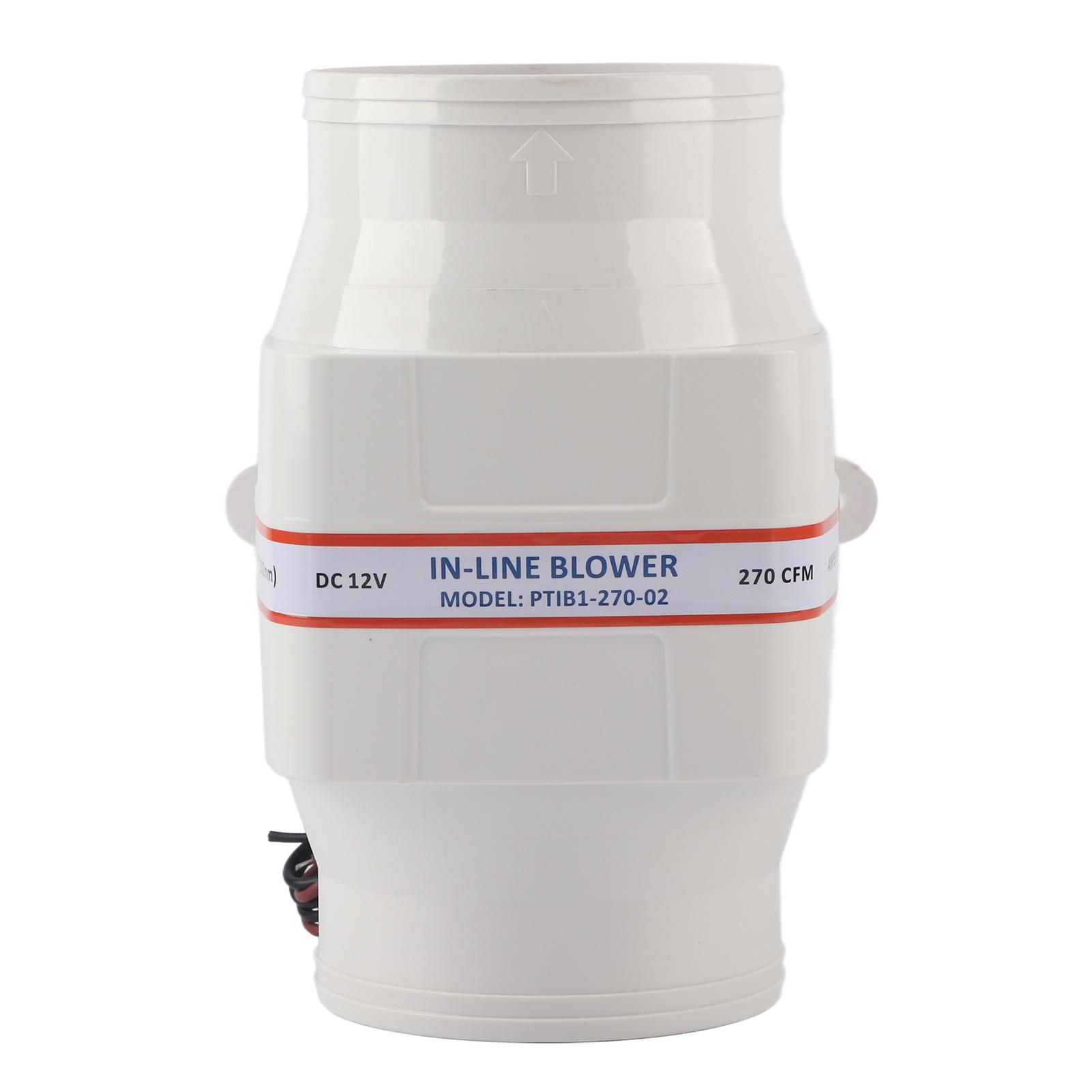 

4-дюймовый 12 В 270CFM линейный вентилятор электрический водонепроницаемый морской трюмный вентилятор с 4 лопастным вентилятором для