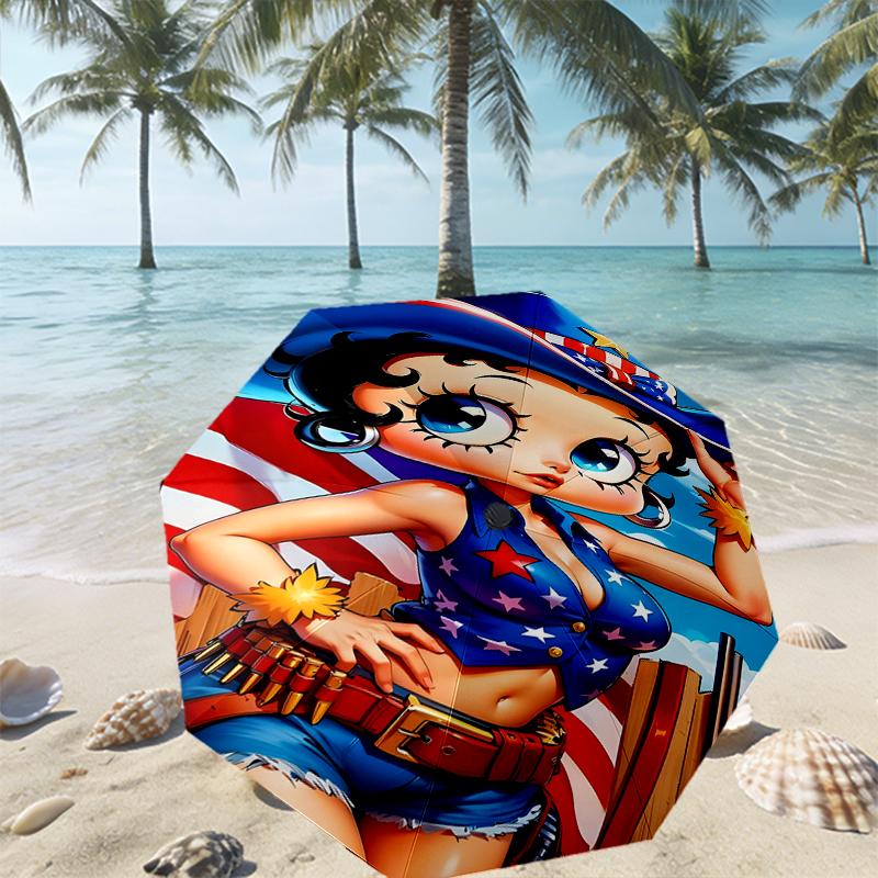 doll Print Umbrella Automatic Opening/ Closing - Portable Foldable Design - Daily use for Travel/Outdoor - Gift for Birthday