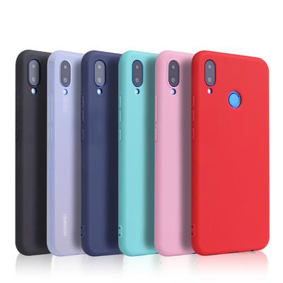 Flüssigsilikonhülle für Huawei Y6 Y7 Y9 Prime P20 P30 Lite Honor 10 9 Lite 8X 8C Nova 3 3i Weiche Silikon-Rückseite