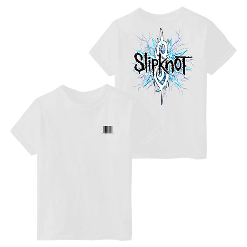 Einfaches Weißes Slipknot Band T-Shirt 100% Baumwolle Grafik T-Shirt Herren Damen Sommer Streetwear Top