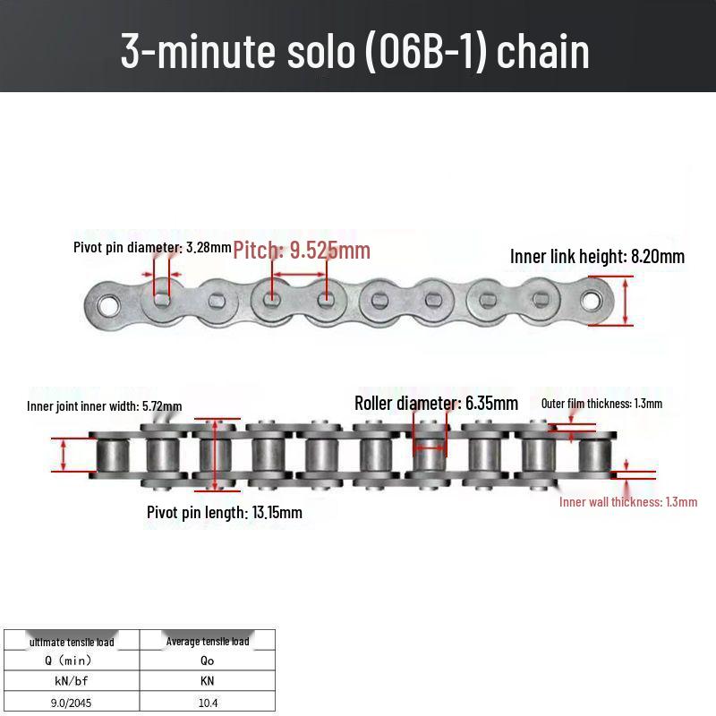 Double Row Industrial Transmission Chain with Single Row Sprocket for Large Chains
