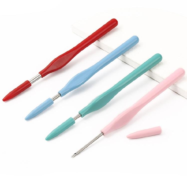 Pack Of 4 Punching Needle Embroidery Pen 2.5/3/3.5/5.0mm Needle Head for Beginner Hobbyists Embroidery Stitching Craft