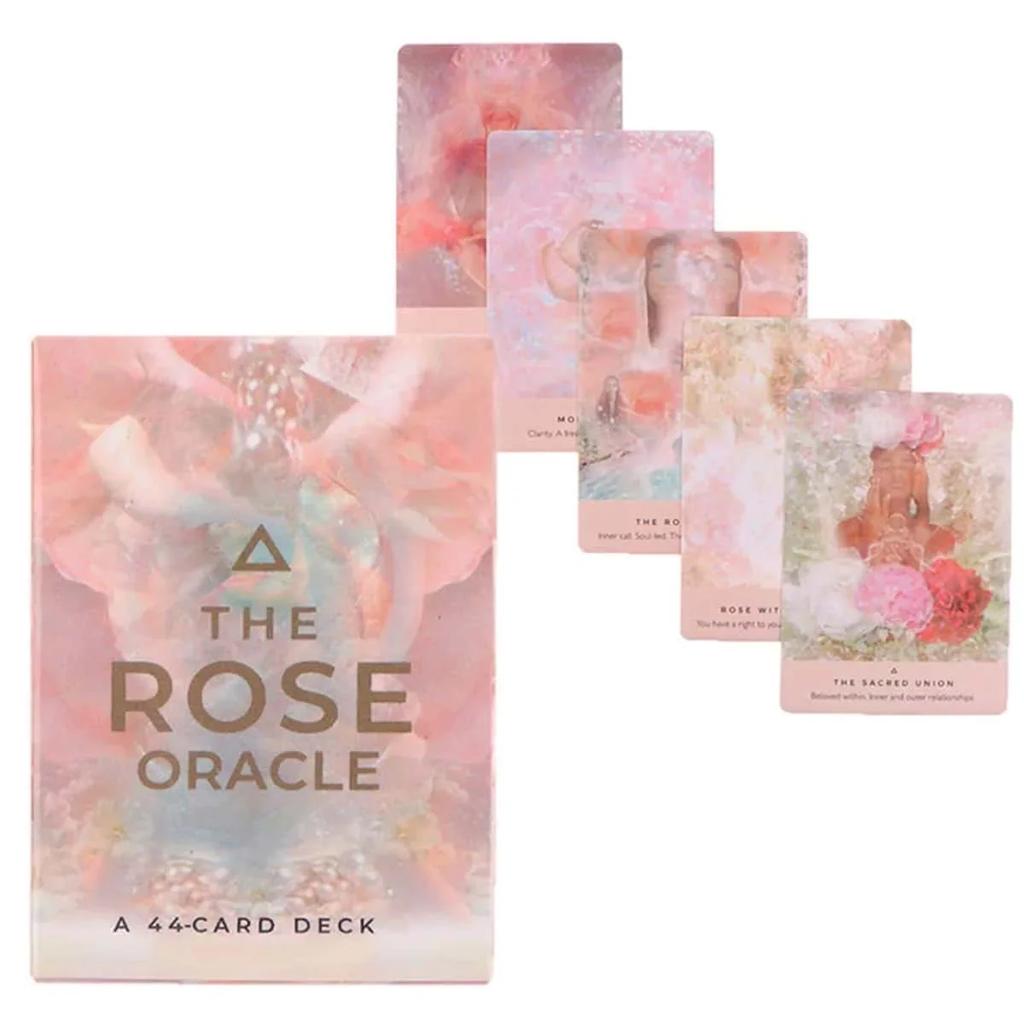 44-Card Deck The Rose Oracle Cards Dreamy Romantic Beautiful Design Pattern For Friends Holiday Gift Board Game Child Toys