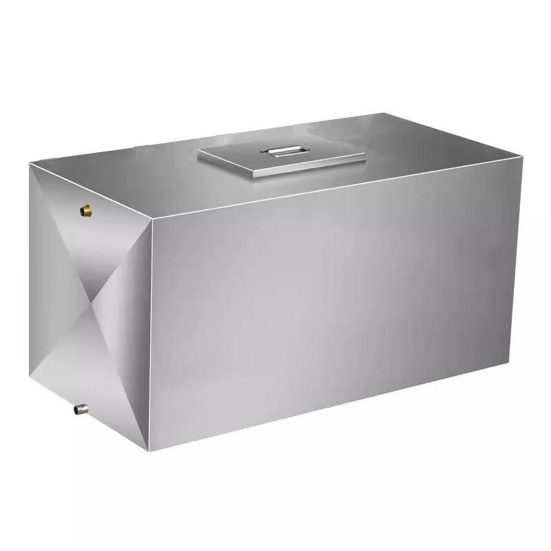 304 Stainless Steel Rectangular Water & Oil Storage Tank - Large Capacity, Horizontal Design