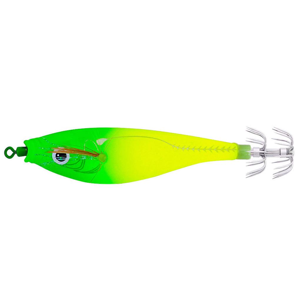 95mm Luminous Squid Hook Baits Fishing Lures Artificial Squid Hook Jigs Octopus Squid Shrimp Fishing Glow Shrimp Lures
