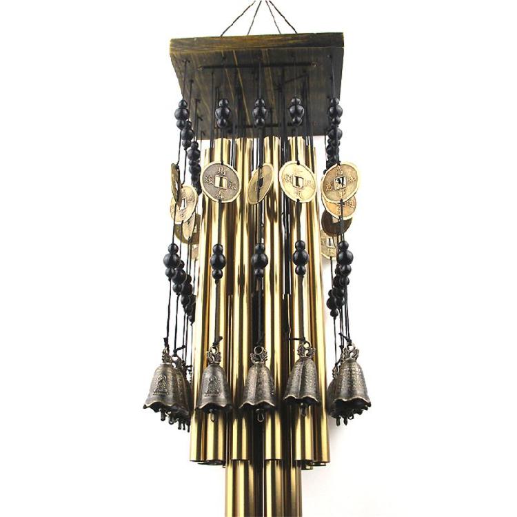 Metal Tube Wind Chime with Copper Bell Large Windchimes for Pati Outdoor Indoor