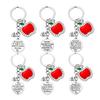 Key Chain Exquisite Letter Print Stainless Steel Thanks Teacher Key Ring Holder Women