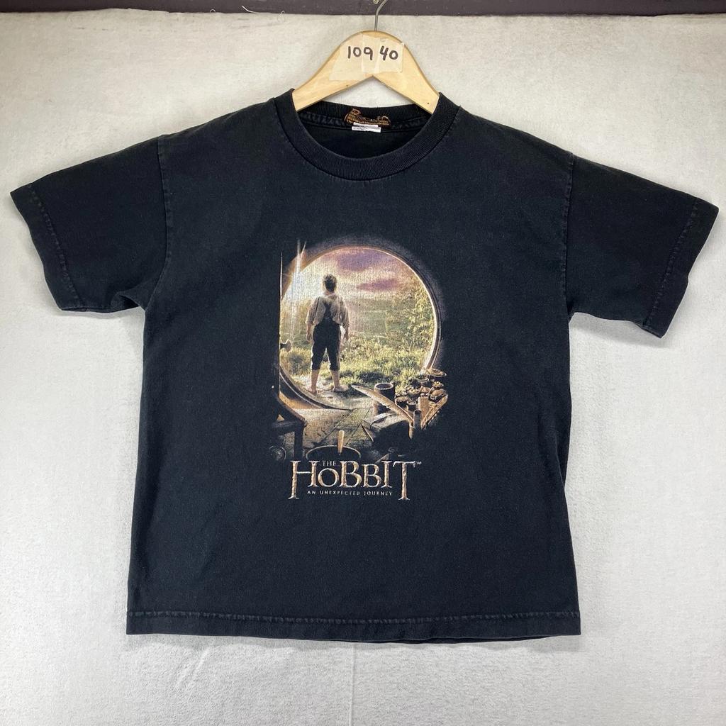 The Hobbit An Unexpected Journey Youth Large Movie Promo T Shirt Faded Black