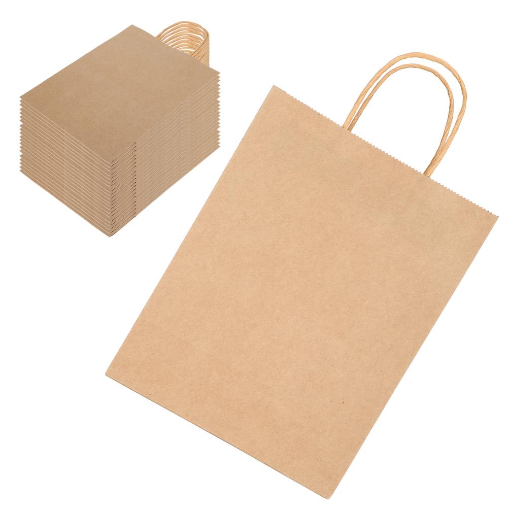 EcoFriendly Portable Kraft Paper Bag Shop Clothes Packaging Gift Bag (M 21 X 11 X 27.5cm)