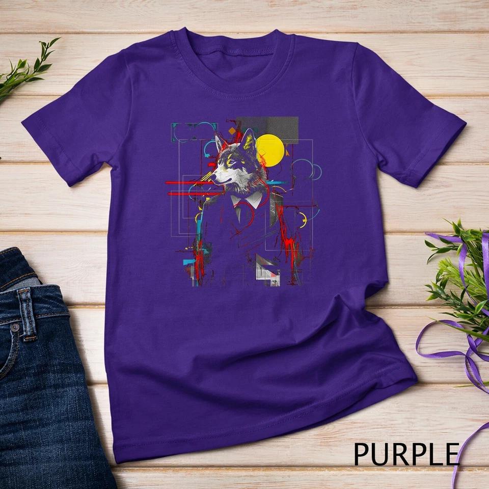 Wolf geometric, art animal motif, wolf T-Shirt Unisex T-shirt 7 2XL