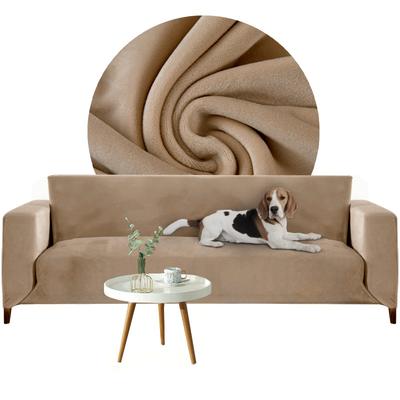 Cover For Sofa, 2-Seater Sofa, Camel Velour