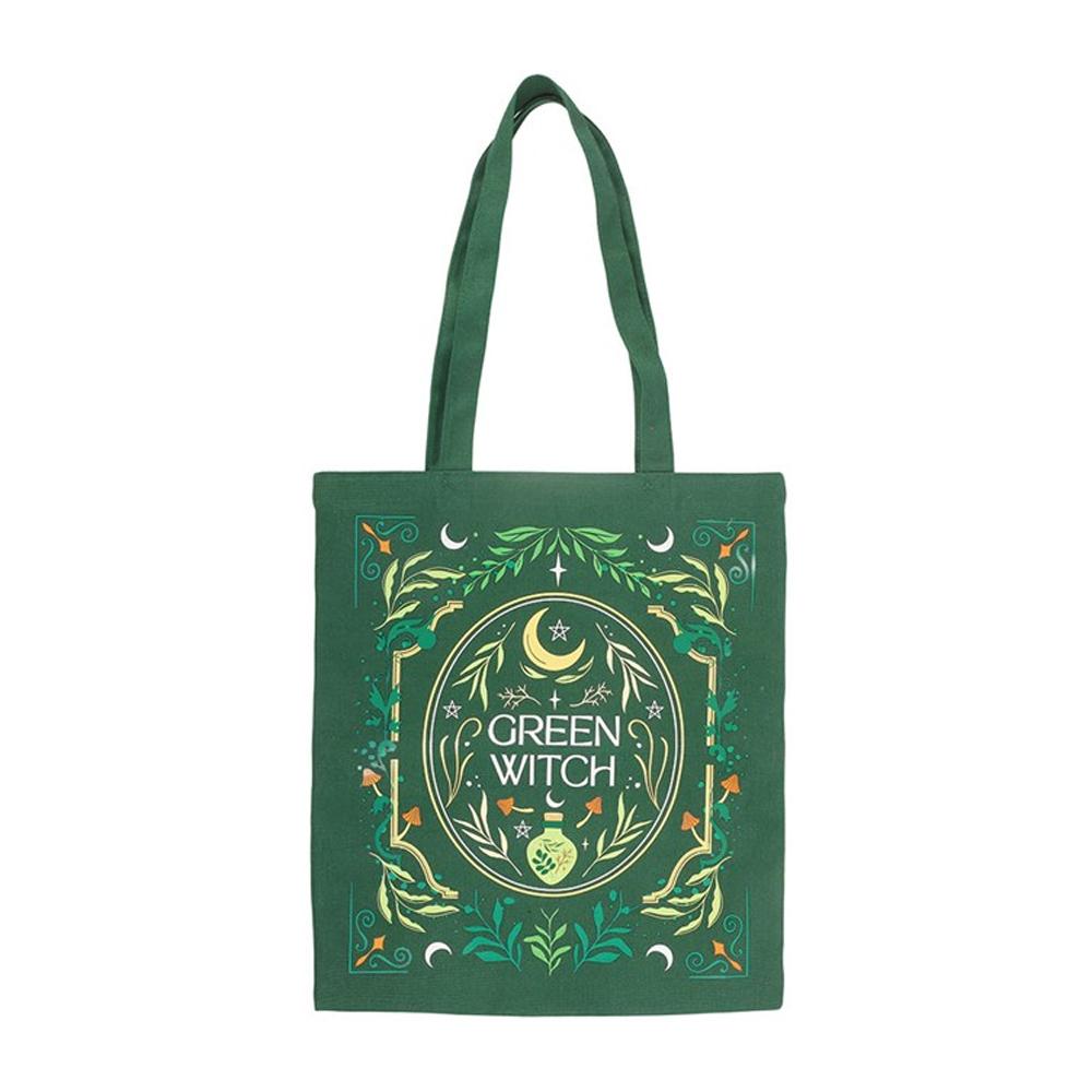 Something Different Green Witch Tote Bag