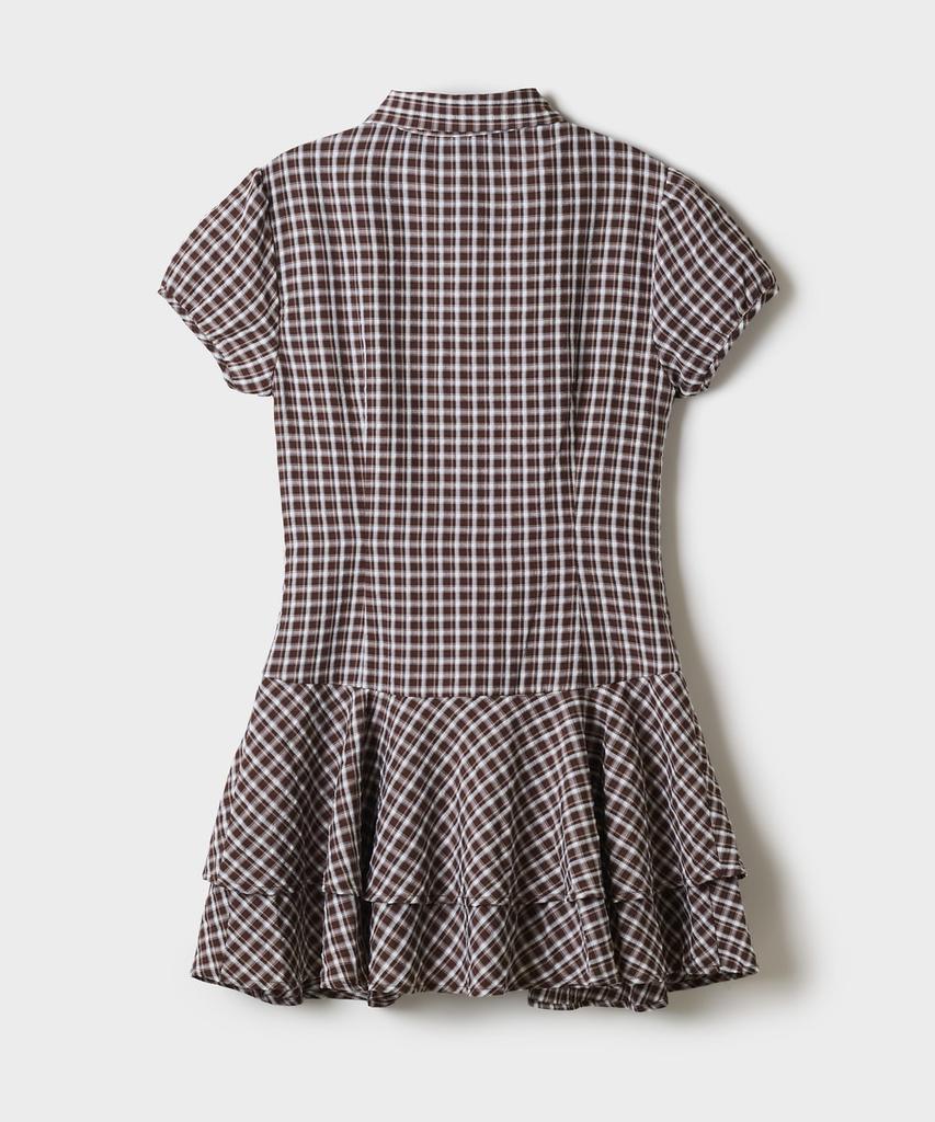 Seupao Check Mini Tiered Dress_Spowg38G30