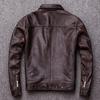 Retro Erstschicht Gelbes Rindsleder Echtleder Herren Motorrad Distressed Lederjacke