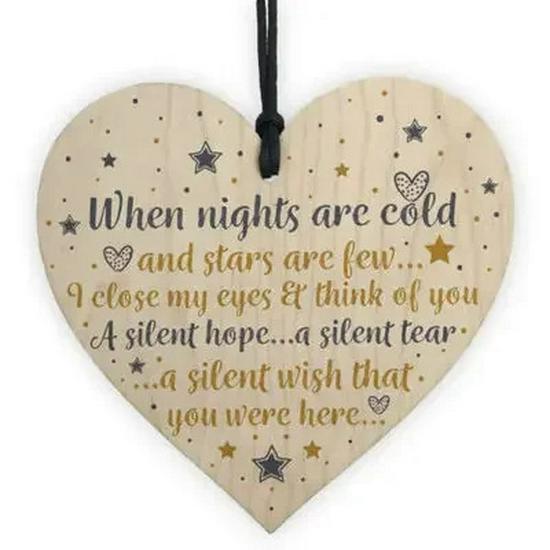 Christmas Wooden Heart Tree Ornament