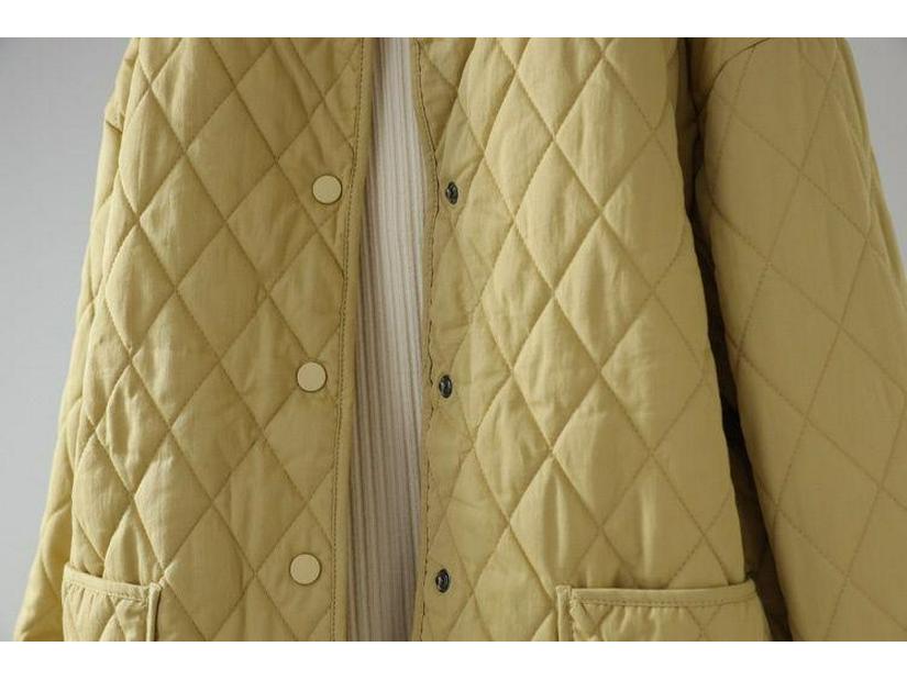 Damen Steppjacke Argyle 2025: Winter Kurz, Lockerer Schnitt, Einfarbig, Leicht & Modisch