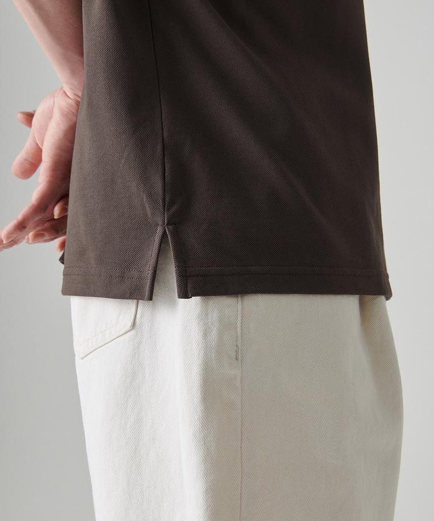 MUSINSA STANDARD [Cooltandard] Relaxed Fit Pique Polo Shirt [Dusty Brown]
