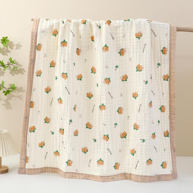 Baby Cotton Gauze Bath Towel Six-Layer High-Density Seersucker Children'S Quilt Baby Children'S Bath Towel Lunch Break Small Bag Towel