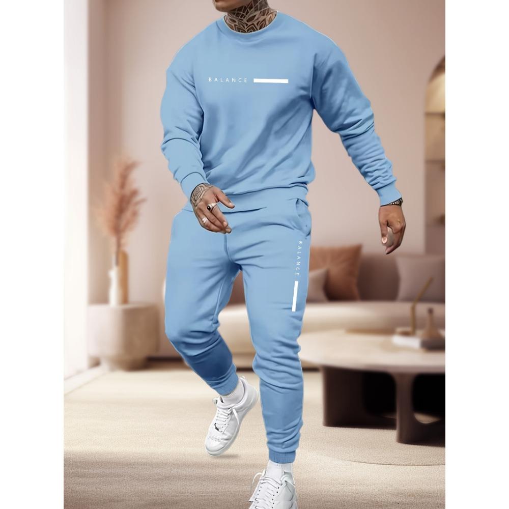 The new men's hoodie set for Spring and Autumn 2025 is a comfortable and soft streetwear collection with letter prints