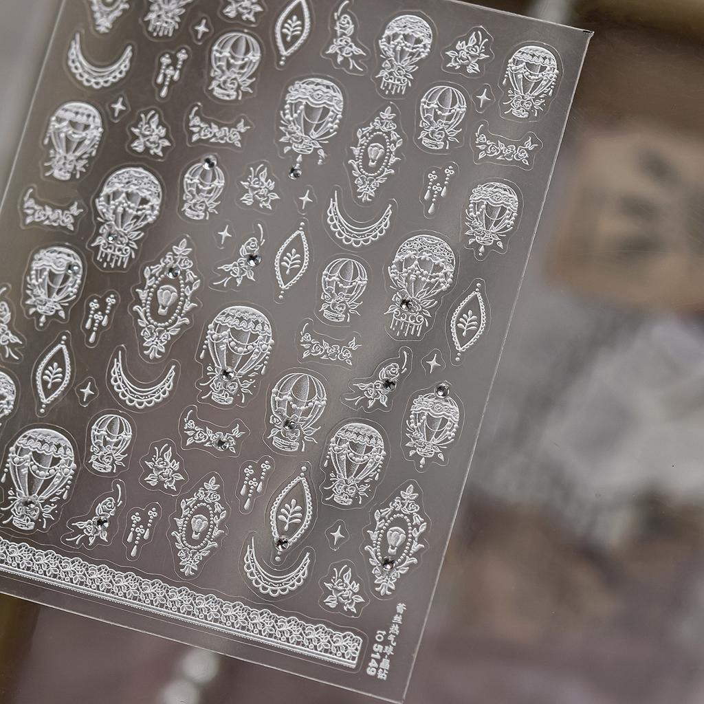 1pcs 5D Colorful Rhinestones Pumpkin Ghost Nail Art Halloween Stickers Adhesive Transfer Nail Decoration Decals Accessory