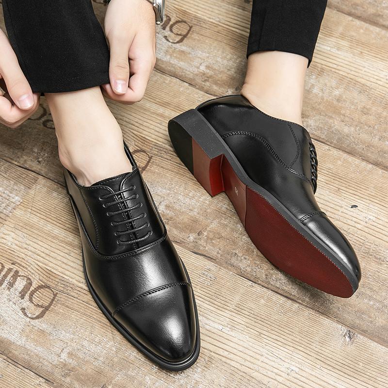 Men's Black Oxford Shoes Business Office Fashion Breathable Lace-up Shoes for Men Formal Party Shoes Chaussure Homme