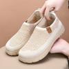 Summer Fly Woven Shoes Women's Single Shoes Women's Breathable Mother Round Head Low-top Cloth Shoes