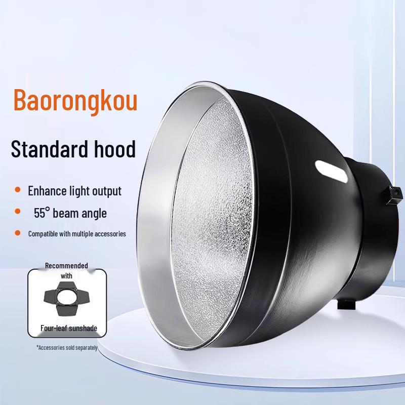 

55° Flash Standard Reflector with Bowens Mount & Honeycomb for Studio Lighting Effects
