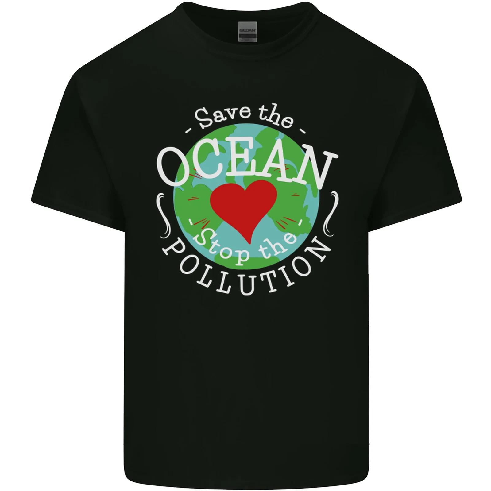 Environment Save the Ocean Stop Pollution Kids T-Shirt Childrens S
