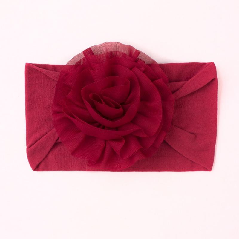 New cute and comfortable flower children's jewelry, soft solid color baby fontanelle headband, baby headband