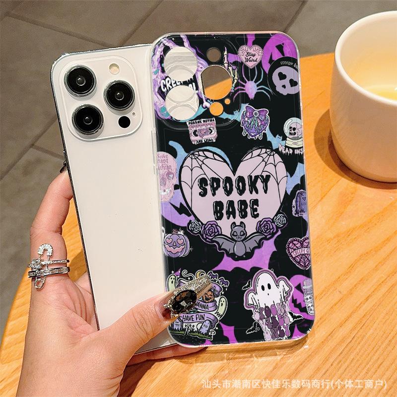 Pumpkin Bat for Apple 15Promax phone case iPhone14/13/12/11 Pro niche xs tide 16