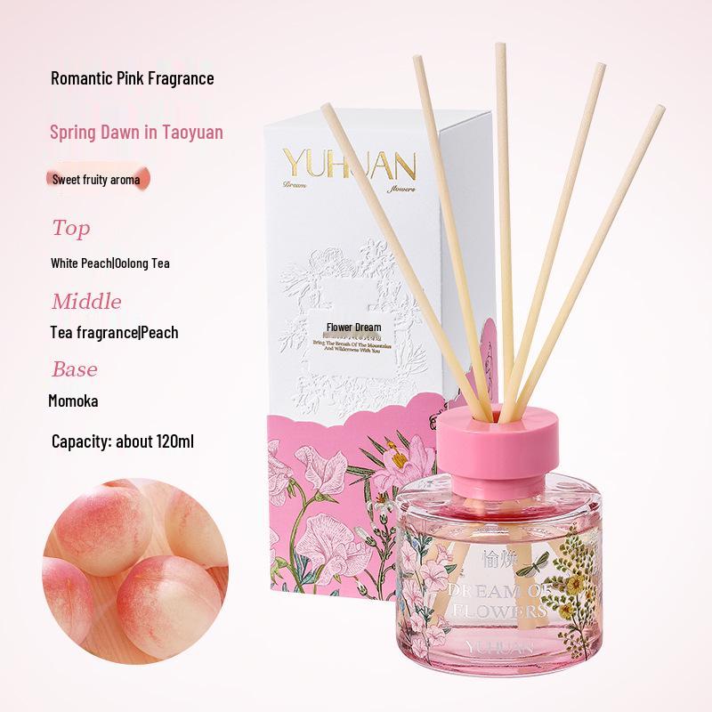 Floral Series Rattan Diffuser: Long-Lasting Flameless Essential Oil Air Freshener & Aromatherapy Gift Box
