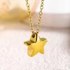 Versatile 18K Titanium Steel Five-Pointed Lucky Star Necklace for Women - Simple, Niche Collarbone Chain