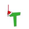 1Pcs Christmas Decoration Green Letter Hanging Christmas Tree Pendant Ornament for Home Decor Navidad New Year 2026 Accessories
