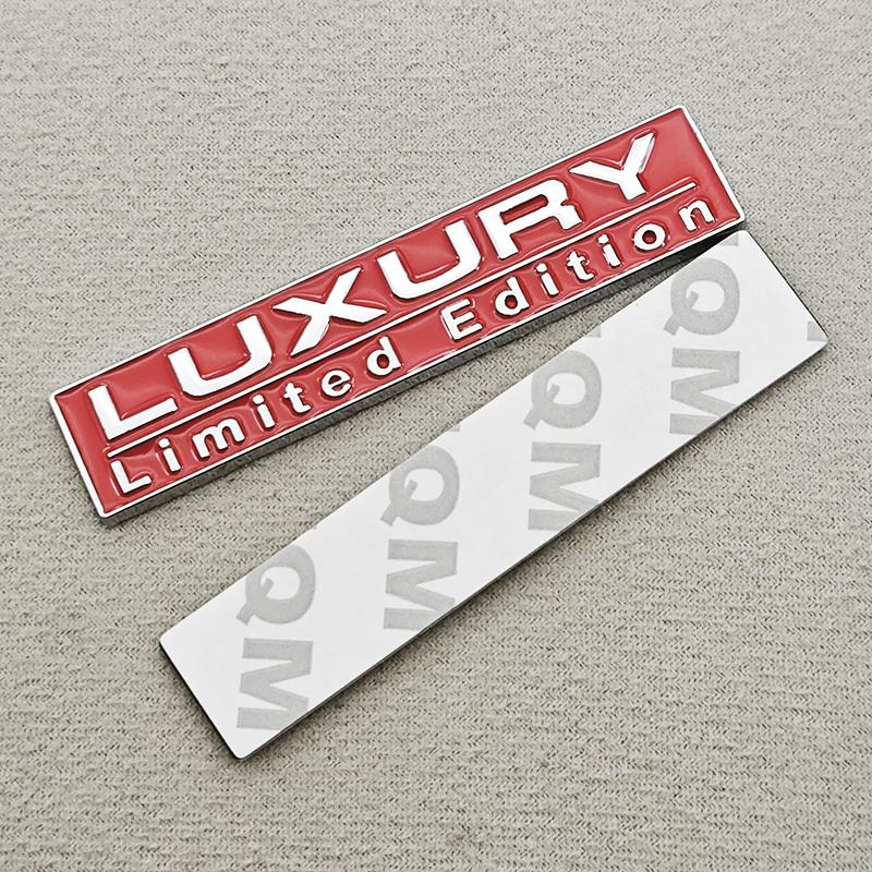 3D Chroom Metaal Auto Sticker Luxe Logo Beperkte Editie Achterkoffer Badge Embleem Decoratieve Sticker Universele Auto Montage Accessoires