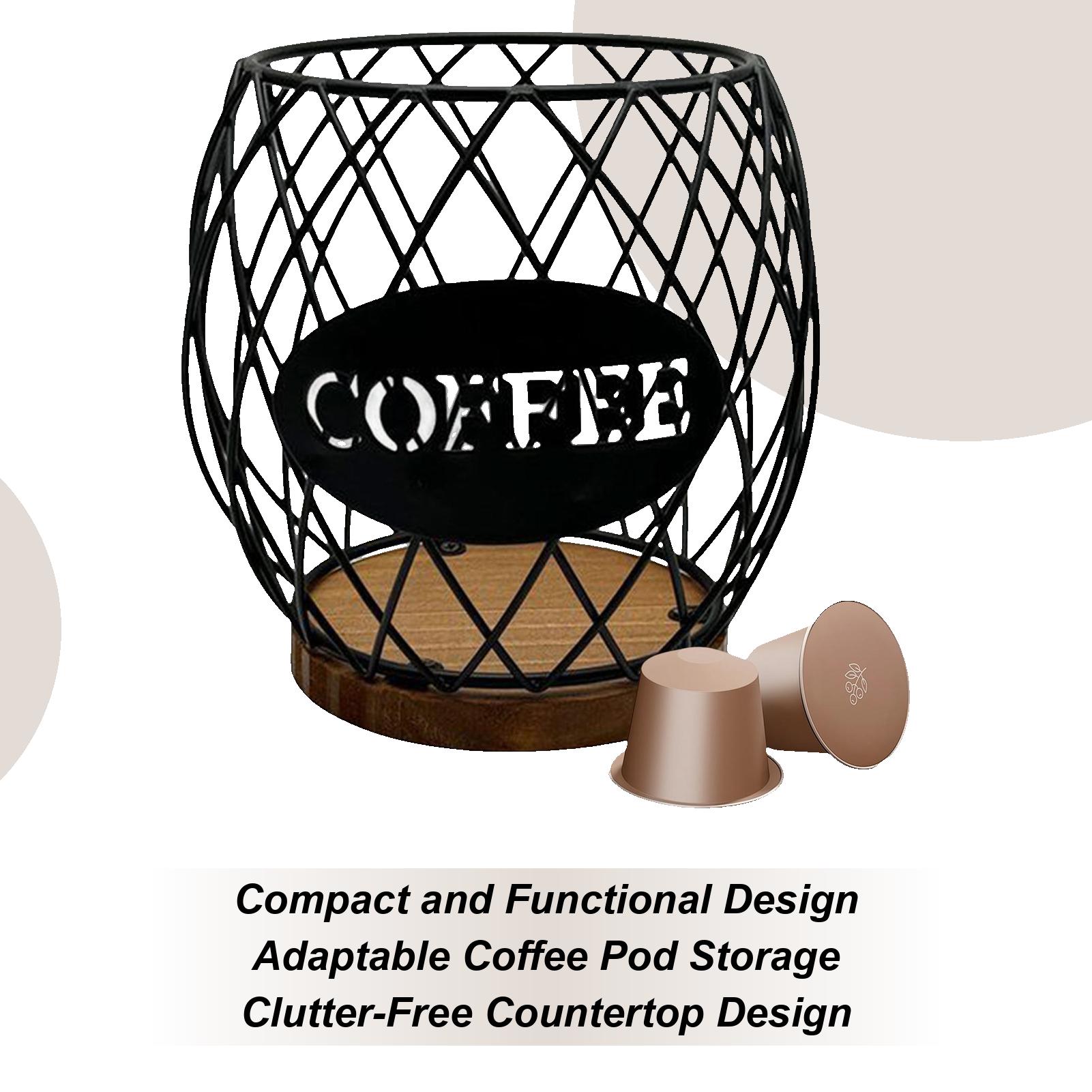 Creative Iron Coffee Capsule Organizer Fruit Snack Storage Rack Multifunctional Hollow Pod Basket Household Goods China Mainland