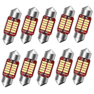 NAKOBO T10 X 31mm LED Room Lamp, Stable Flow, 12-24V, Built-In Canceller, Non-Polarity, 2W,