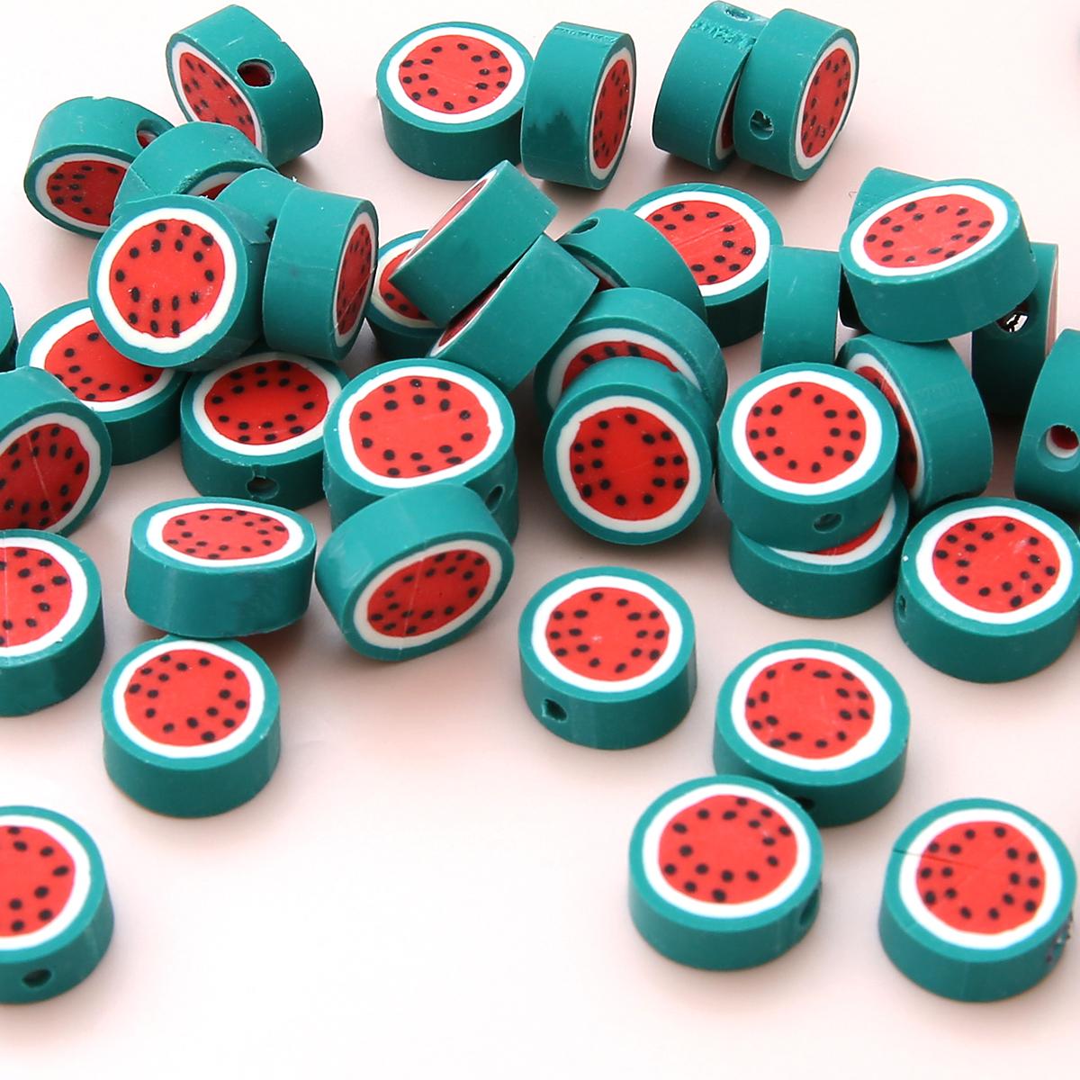 

30 шт разноцветные бусины-разделители из полимерной глины в фруктовом стиле для изготовления ювелирных изделий