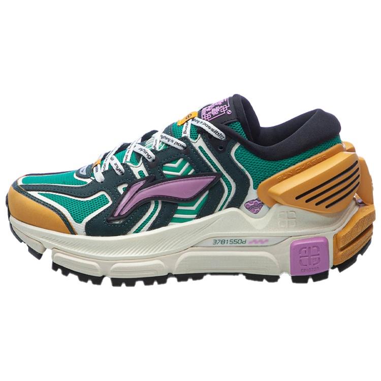 (WMNS) Li-Ning Sun Chaser Green Yellow Purple Women s ARZQ004-16 EU 35