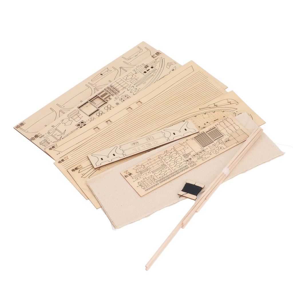1:130 Wooden Sailboat Kit Intelligence Development DIY Scientific Ancient Model Ship Building Kit