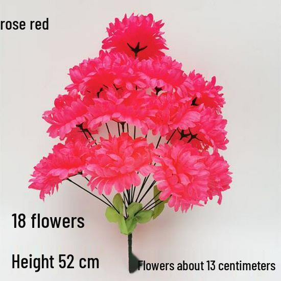 Chrysanthemum Silk Flowers for Qingming Festival Grave Offerings