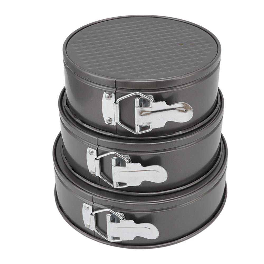 3pcs Nonstick Surface Springform Pan Set Carbon Steel Cheesecake Pan Set  Cheesecake Pizza Bread