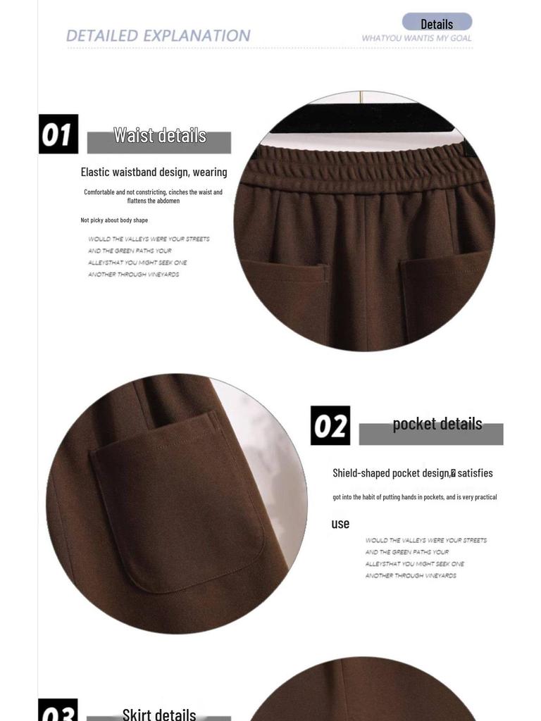 Damen Retro Samt Spalt-Schirmrock – Mittellang, Verdickt und Lockerer Schnitt für Herbst/Winter