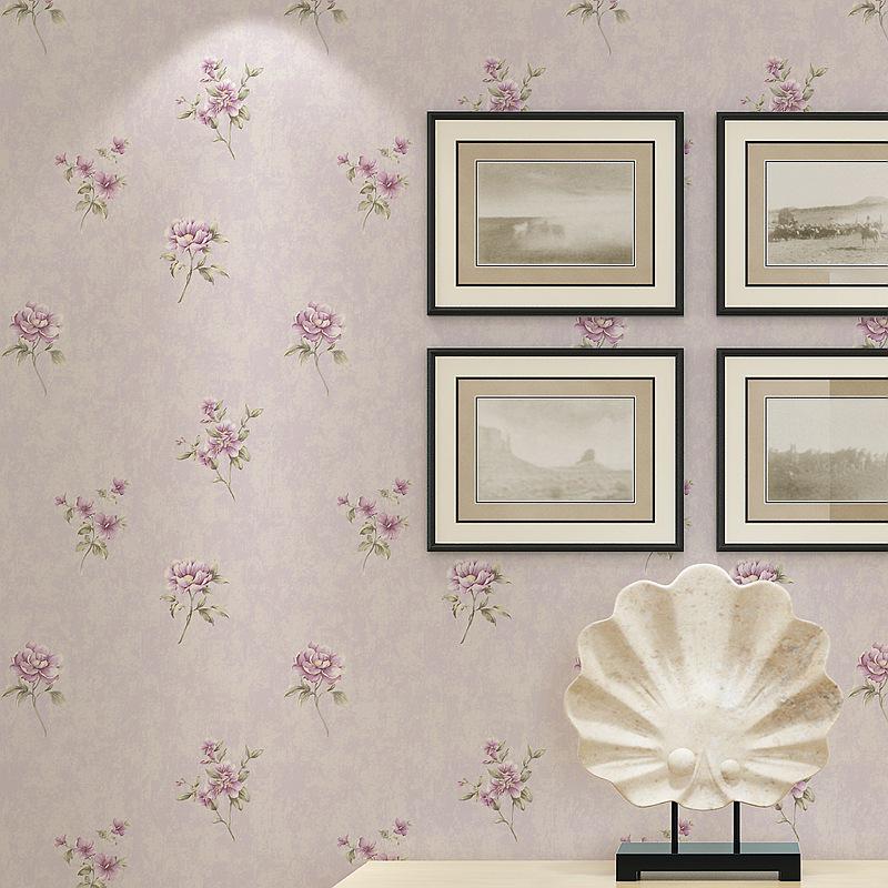 Light Purple 3D Floral Embossed Wallpaper for Bedroom, Living Room, Hotel, or Beauty Salon