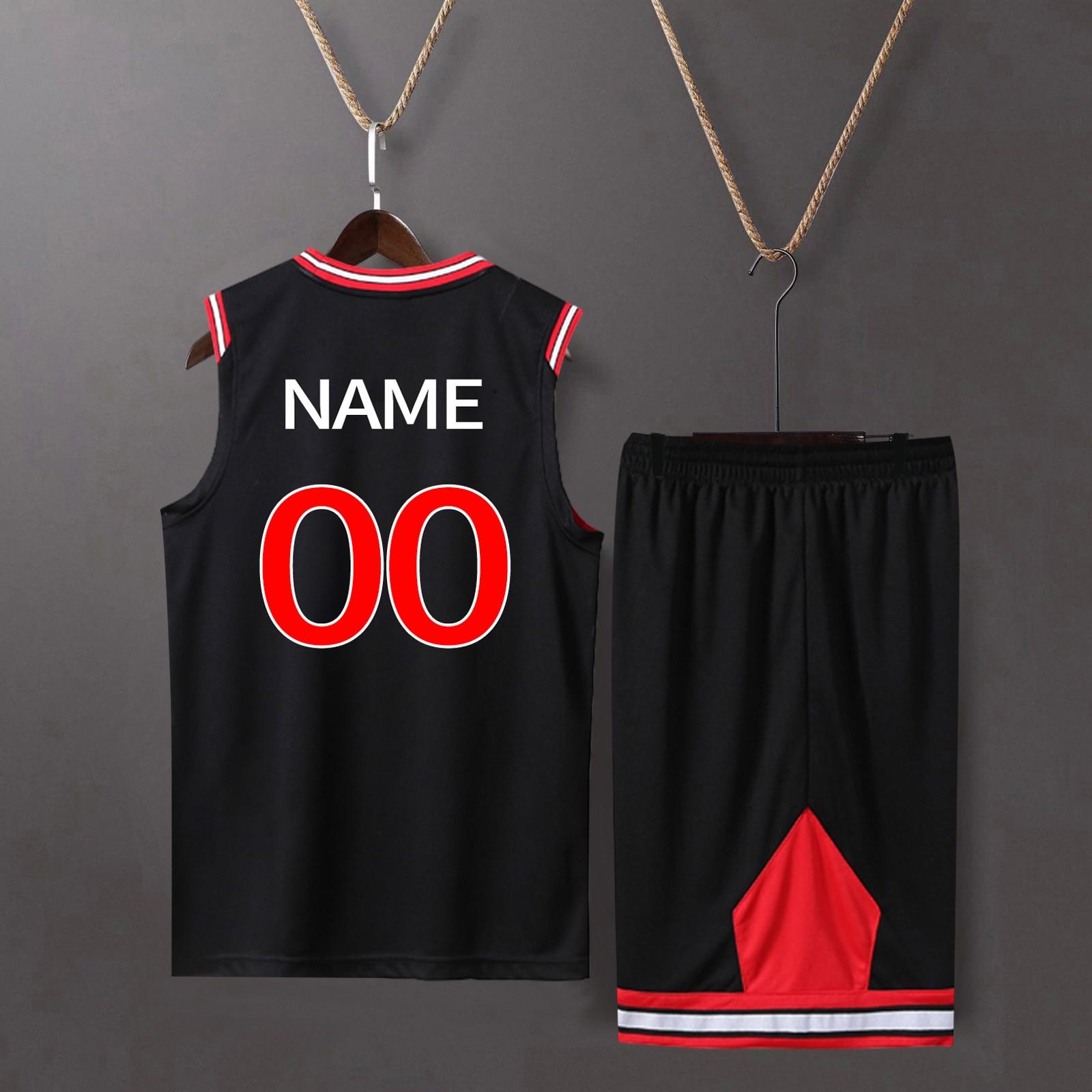 

Баскетбольное имя/номер, одежда на заказ, мужской баскетбольный костюм, классические топы + брюки, комплект баскетбольного трикотажа XXXL чёрный